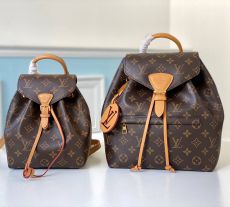 ST51537 LV brand new Montsouris backpack Monogram canvas and cowhide material real leather double straps with large capacity M45501