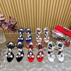 ST54090 DOLCE GABBANA Fashion Show Sandals Wholesale Luxury Unique Crystal Sheepskin High End T-Strap Sandals Sexy