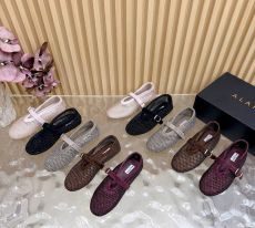 ST31684 Alaia New retro hollowed out single shoes fashionable and comfortable loafers shoes luxury high-end brand flat shoes