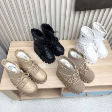 ST32404 Prand High end renowned brand designer winter warm short boots high-quality snow boots imported sheepskin fur lining from Australia