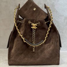 ST73270 CHANEL 25C popular hobo armpit bag limited edition anti suede calf leather retro deer leather fashionable handbag AS5311