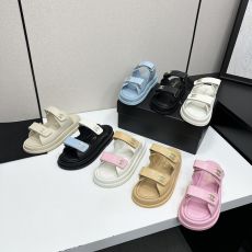 ST84028 Platform Sport Slippers Fashion Design Thick Sole Open Toe Leather Casual Daily Travel Beach Sport Sandals