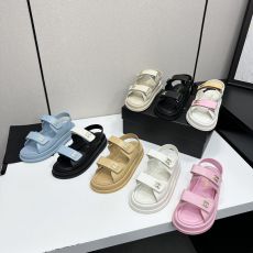 ST44365 Sandals Back Strap Design Thick Non Slip Sole Metal Logo Decor Open Toe Outdoor Walking Vacation Daily Casual Sport Sandals