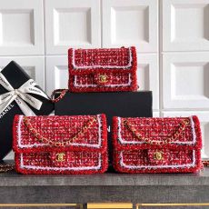 ST81460 CHANEL 25K Double Lid New Black and White Coarse Linen Shoulder Backpack Coarse Linen Material Lightweight Body