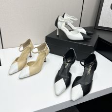 ST29850 chanel Modern fashion design versatile pointed sandals high-quality genuine leather high-heeled sandals