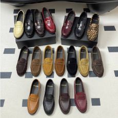 ST13993 YSL Fashion brand flat heeled loafers comfortable Mueller shoes suede casual versatile flat shoes