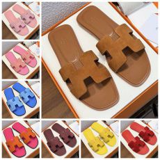 ST82760 HERMES High end fashionable flat slippers ultimate walking comfort cow suede classic flat slippers