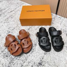 ST84724 Women Double Strap Adjustable Buckle Slide Sandals Hollow Logo Slippers Casual Daily Walking Slides