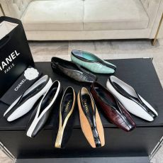 ST62180 Retro Double C Color blocked Flat Bottom Single Shoe Fashion Brand Iconic Diamond Grid Pattern