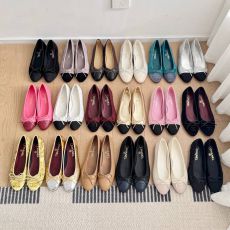ST73366 CHANEL Fashionable and versatile flat casual shoes high-end brand ballet shoes casual and comfortable leather cushion like flat shoes